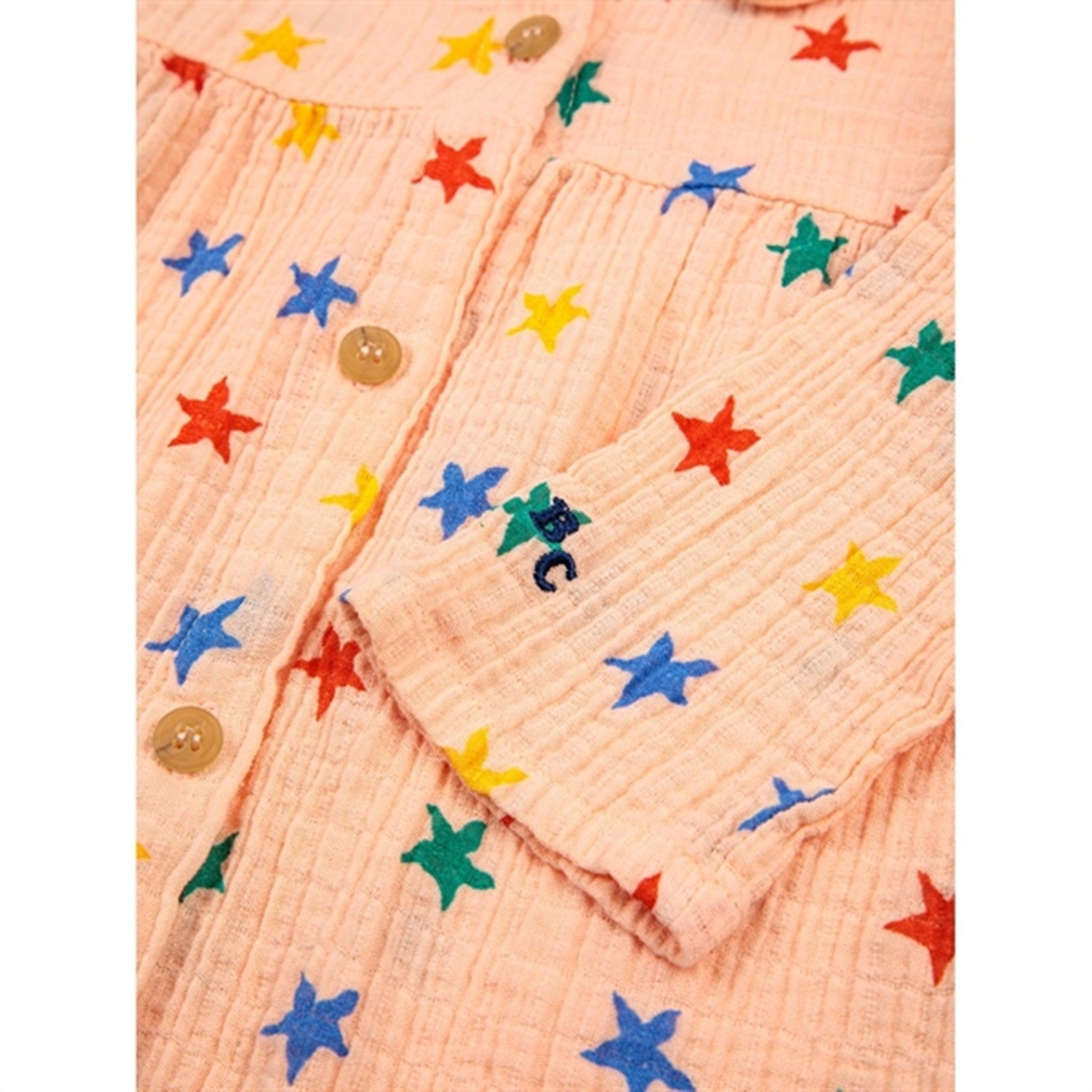Bobo Choses Light Pink Multicolor Stars Kjole 3