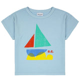 Bobo Choses Light Blue Multicolor Sail Boat T-Shirt