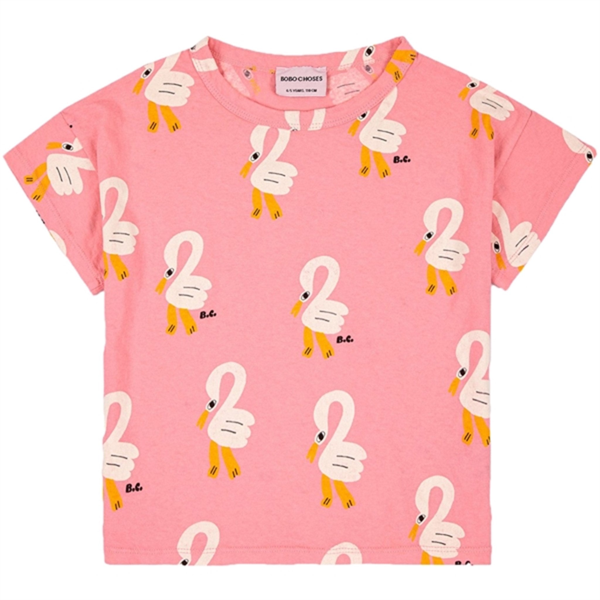 Bobo Choses Pink Pelican All Over T-Shirt