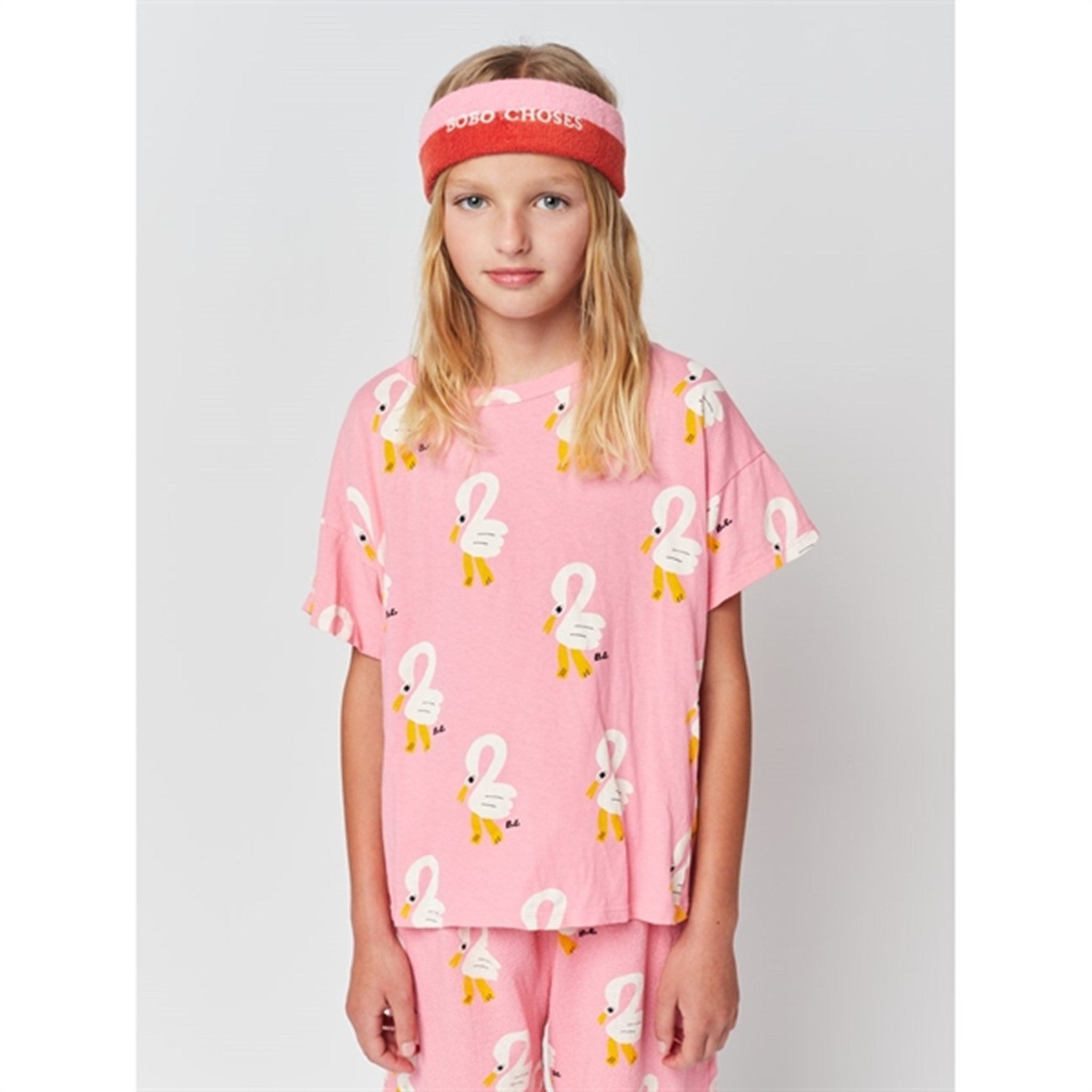 Bobo Choses Pink Pelican All Over T-Shirt 6