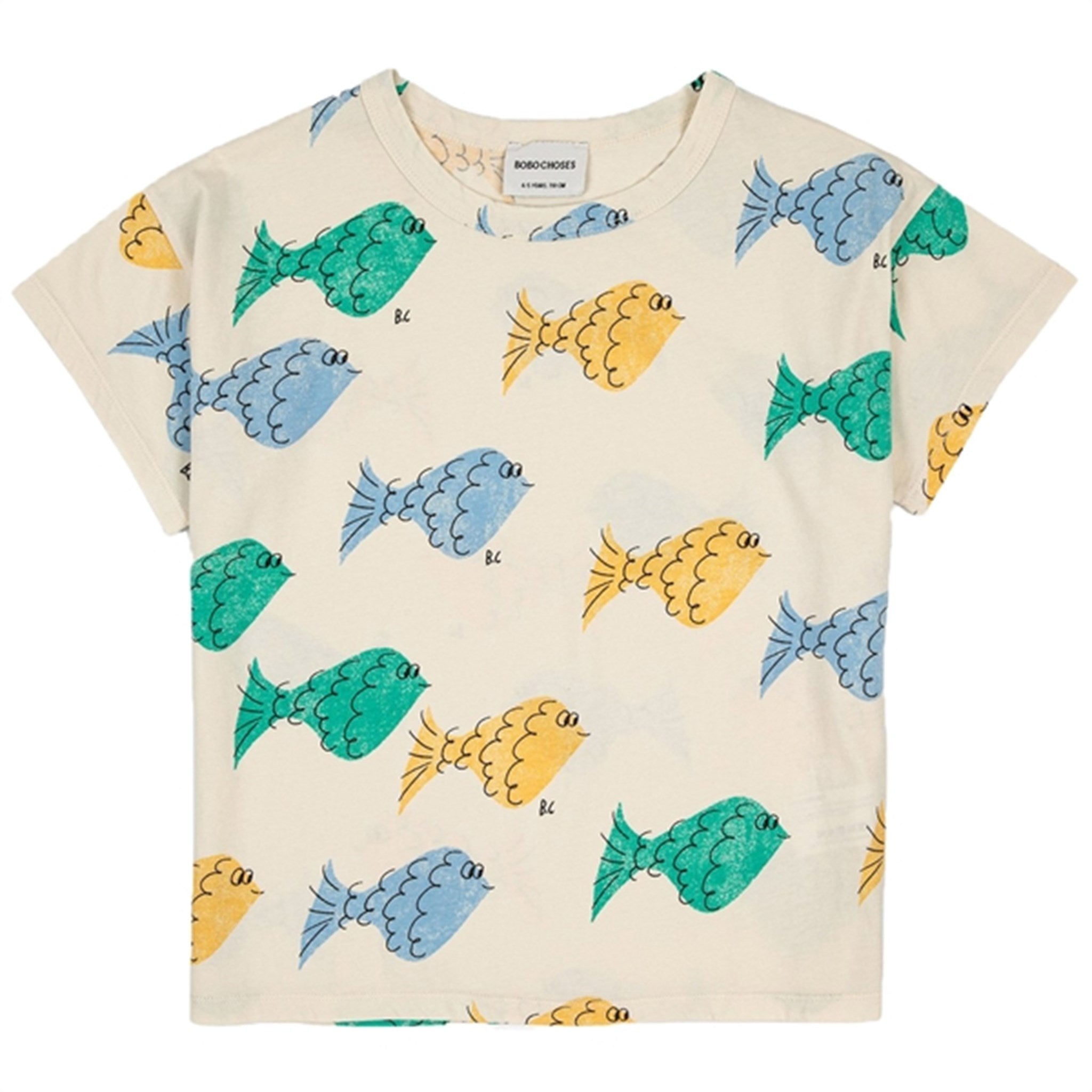 Bobo Choses White Multicolor Fish All Over T-Shirt