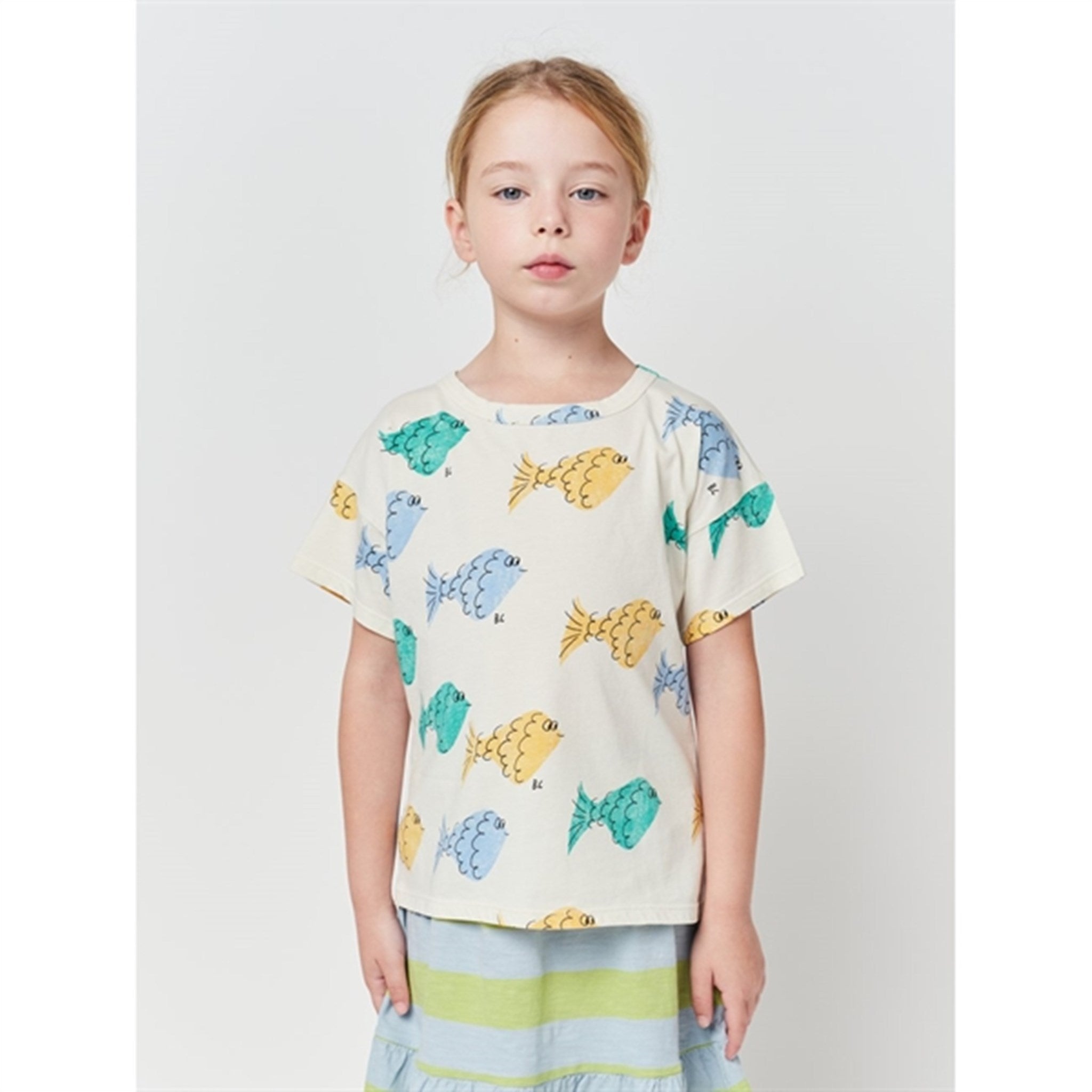 Bobo Choses White Multicolor Fish All Over T-Shirt 8