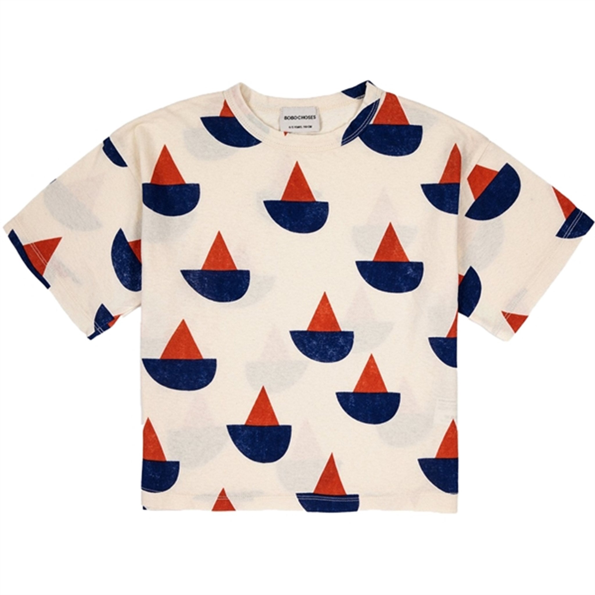 Bobo Choses White Sail Boat T-Shirt