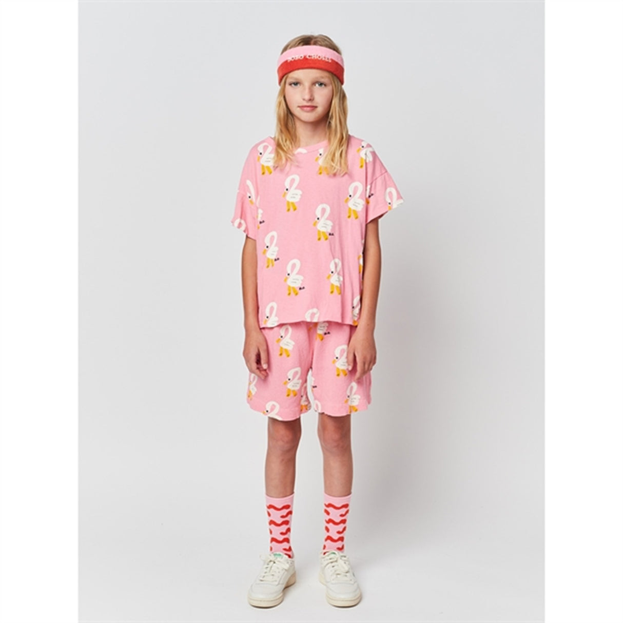 Bobo Choses Pink Pelican All Over Bermuda Shorts 4