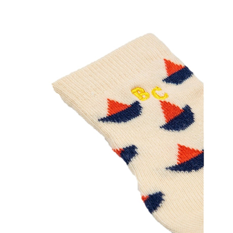 Bobo Choses Beige Sail Boat All Over Strømper 2