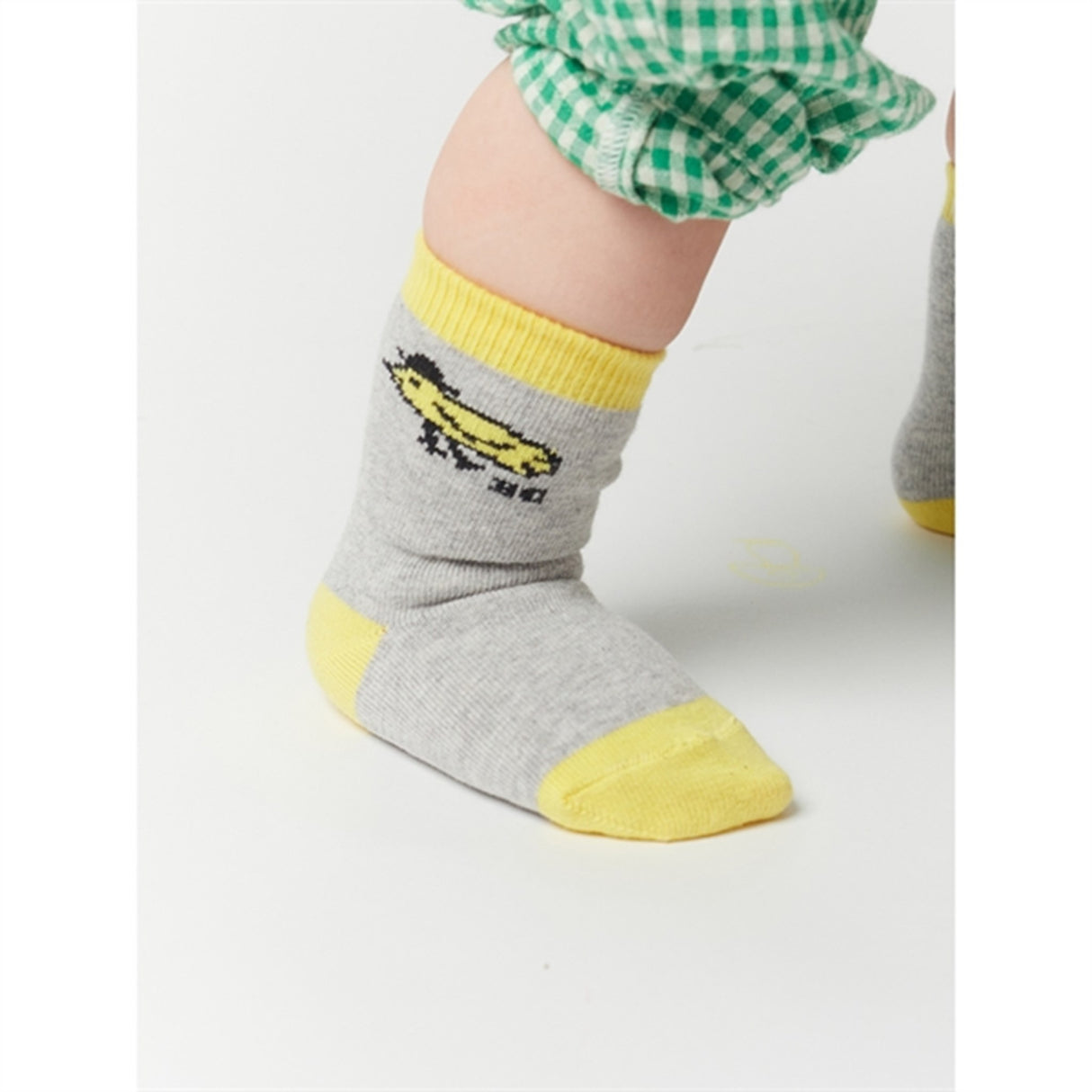 Bobo Choses Light Heather Grey Mr Birdie Strømper 3