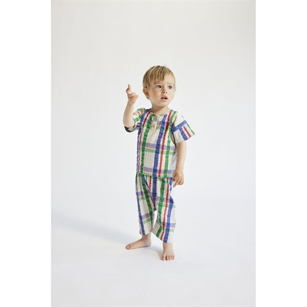 Bobo Choses Baby Madras Checks Woven Skjorte Short Sleeve Multicolor