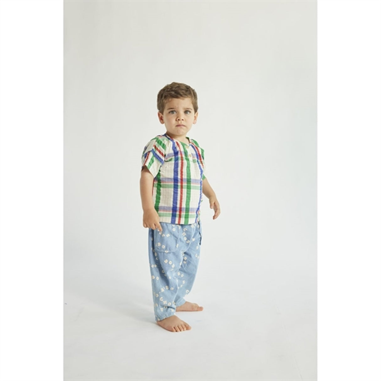Bobo Choses Baby Madras Checks Woven Skjorte Short Sleeve Multicolor