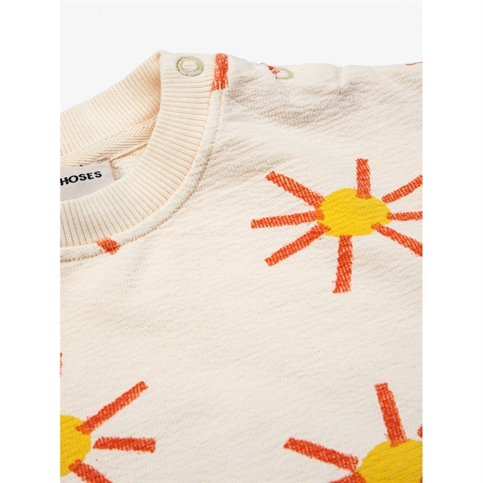 Bobo Choses Baby Sun All Over Sweatshirt Round Neck Offwhite 2