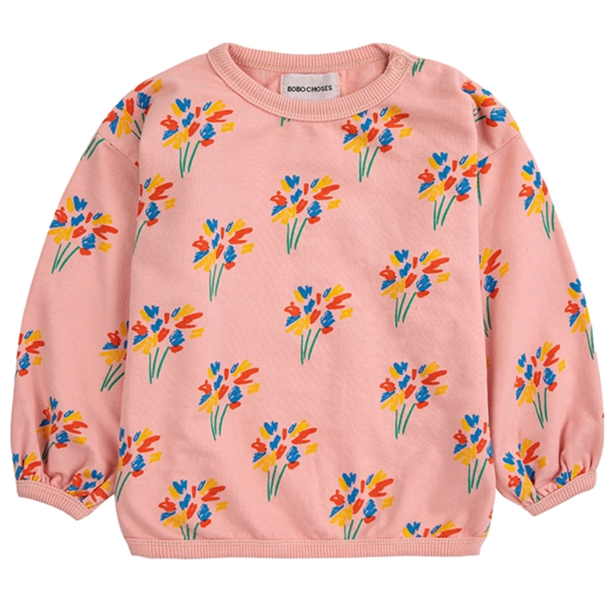 Bobo Choses Baby Fireworks All Over Sweatshirt Round Neck Pink