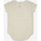 Bobo Choses Baby Rainbow Ruffle Collar Body Short Sleeve Offwhite