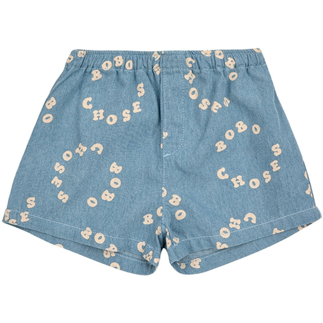 Bobo Choses Baby Bobo Choses Circle Denim Bermuda Shorts Denim Short Light Blue