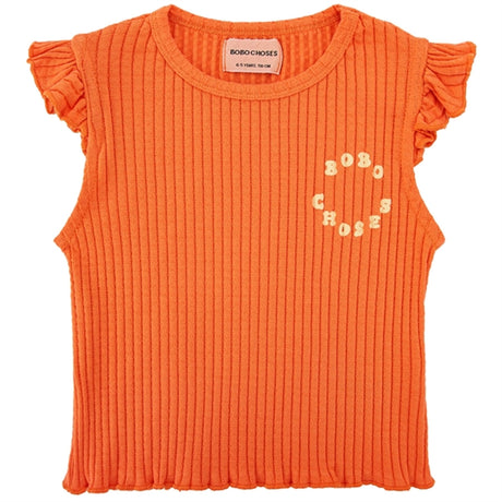 Bobo Choses Bobo Choses Circle Ruffled Tank Top Orange