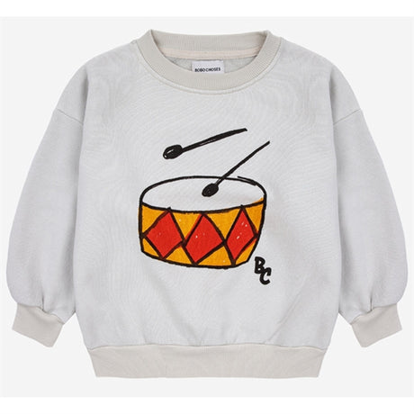 Bobo Choses Play The Drum Sweatshirt Round Neck Beige