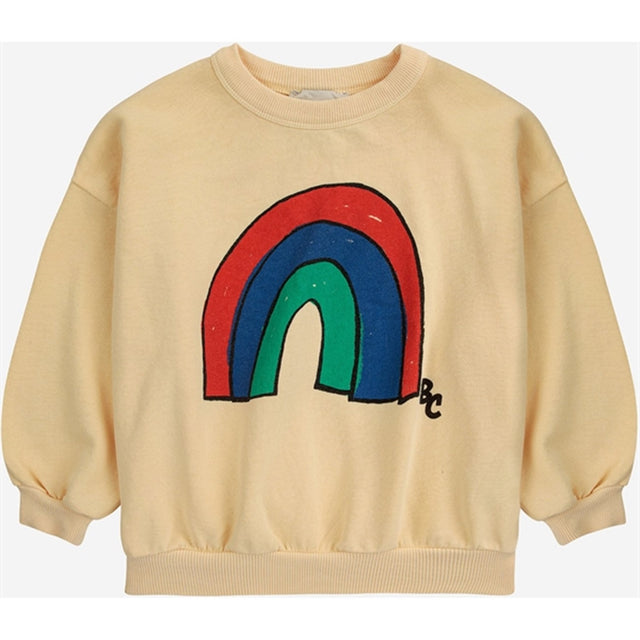 Bobo Choses Rainbow Sweatshirt Round Neck Light Yellow