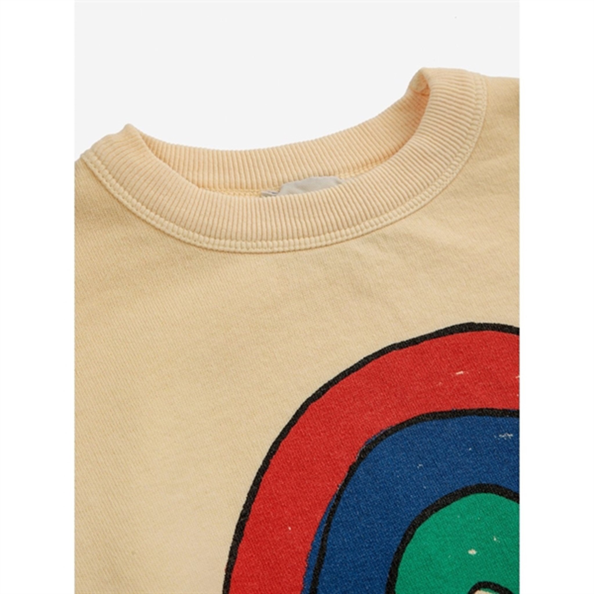 Bobo Choses Rainbow Sweatshirt Round Neck Light Yellow 3
