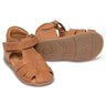 Pom Pom Begyndersandal Velcro Camel