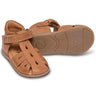 Pom Pom Begyndersandal Drop Velcro Camel