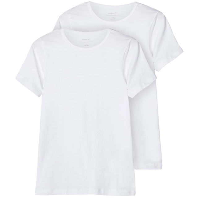 Name it Bright White Slim T-Shirt 2-pak Noos