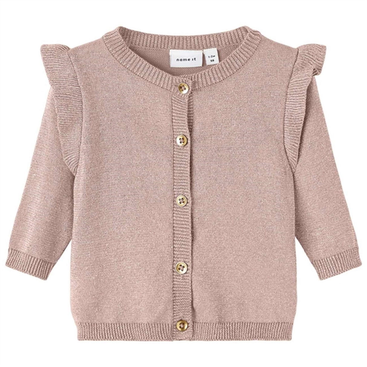 Name it Rose Smoke Temollie Strik Cardigan