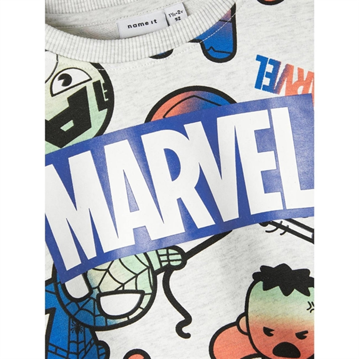 Name it Light Grey Melange Filup Marvel Sweatshirt 3