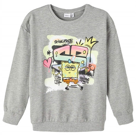 Name it Grey Melange Fyr Spongebob Sweatshirt