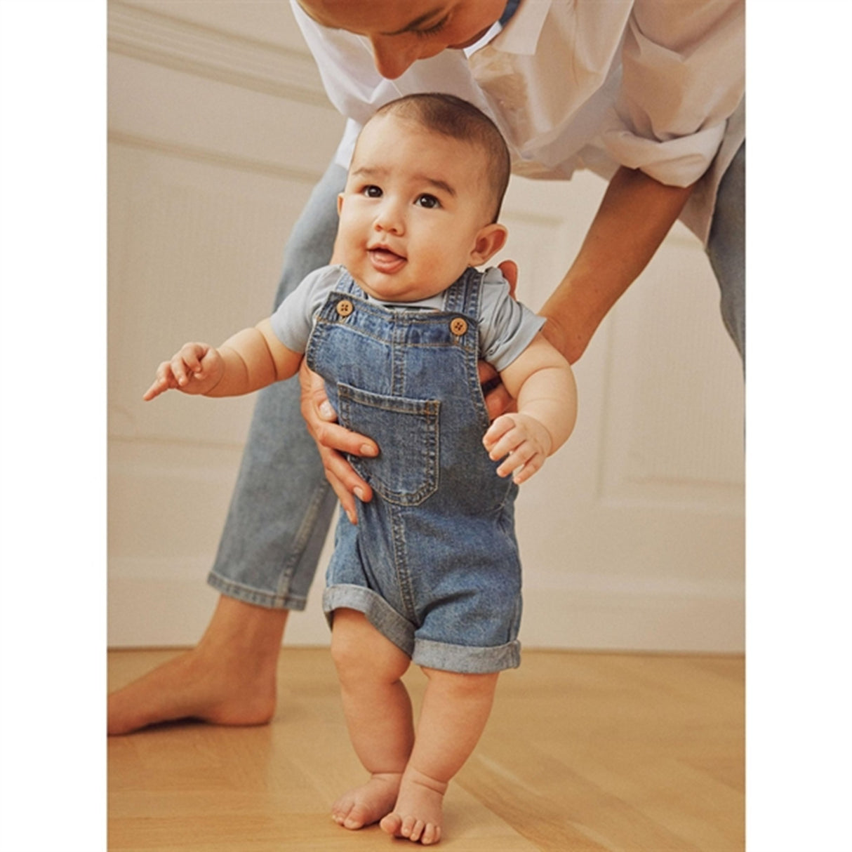 Name it Dark Blue Denim Lou Denim Shorts Overall 3