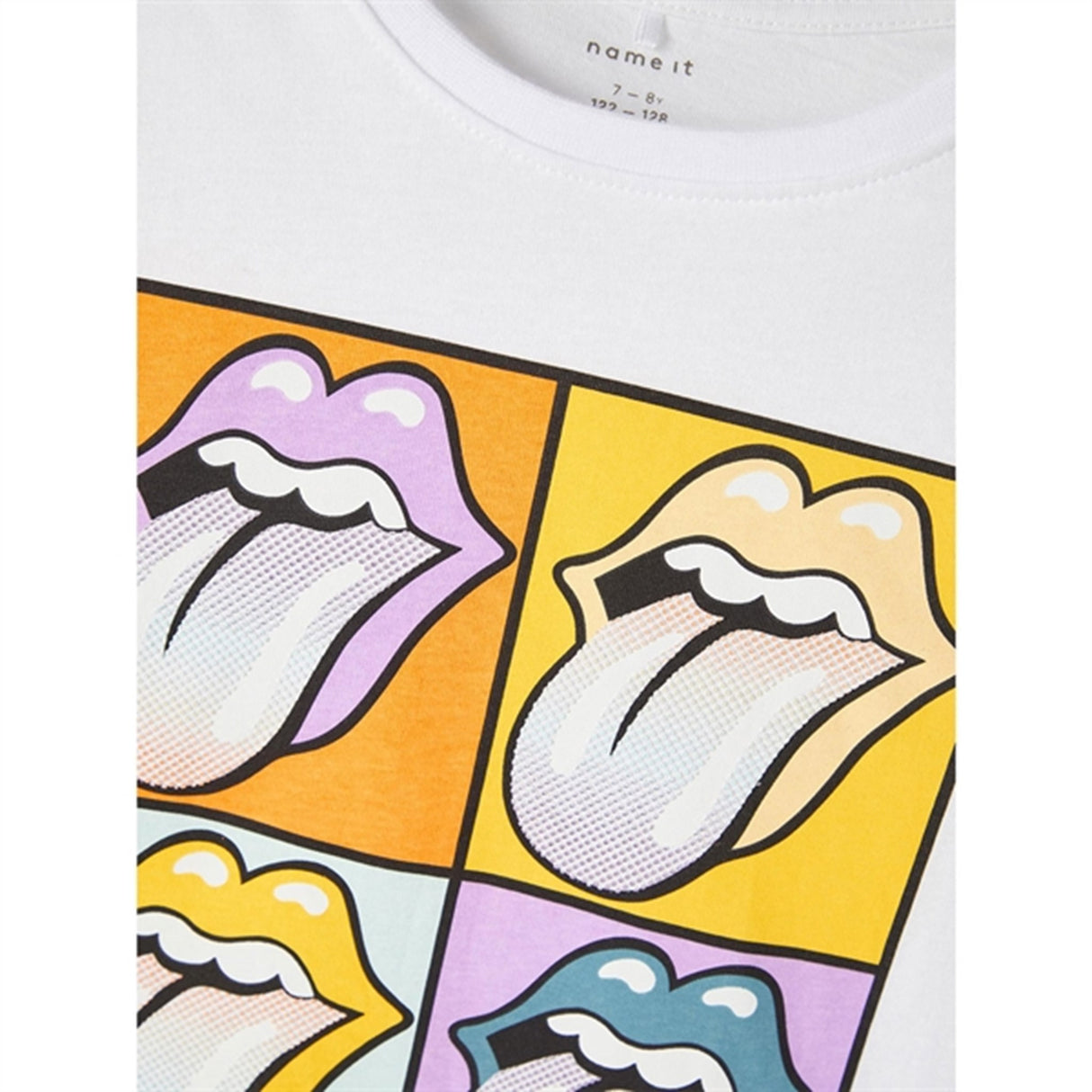 Name it Bright White Mus Rolling Stones T-Shirt 2