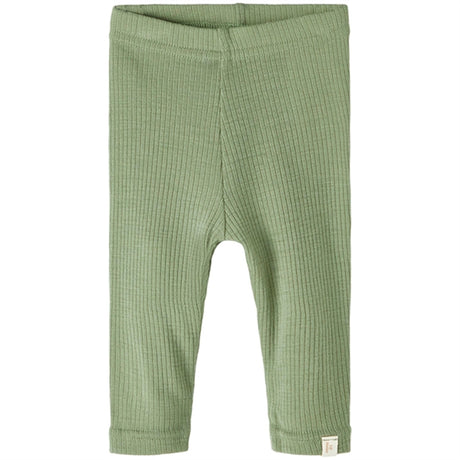 Lil'Atelier Oil Green Fable Slim Uld Leggings