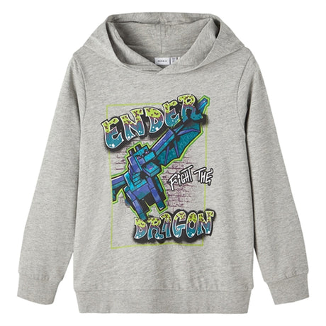 Name it Grey Melange Jengo Minecraft Sweat Hoodie