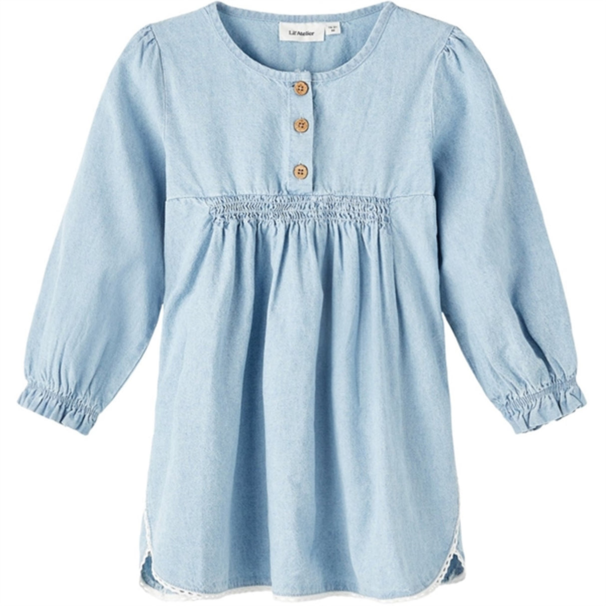 Lil'Atelier Light Blue Denim Lana Loose Kjole