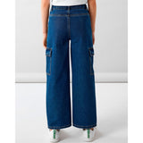 Name it Dark Blue Denim Rose Wide Cargo Jeans Noos