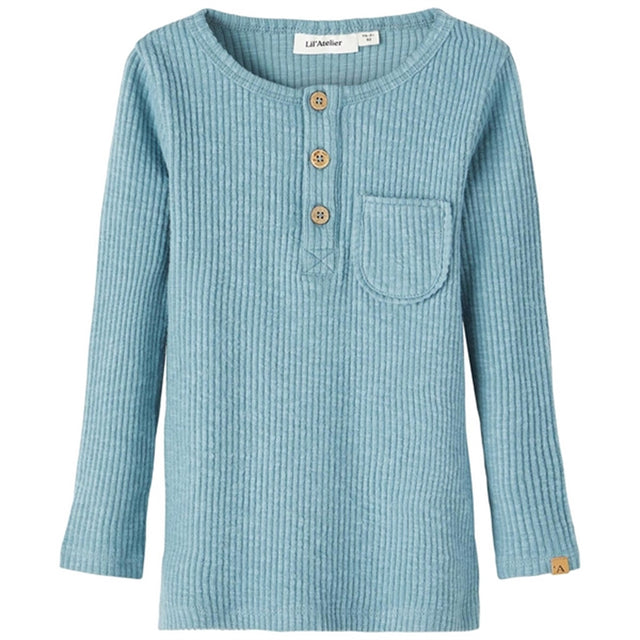 Lil'Atelier Smoke Blue Rajo Slim Bluse