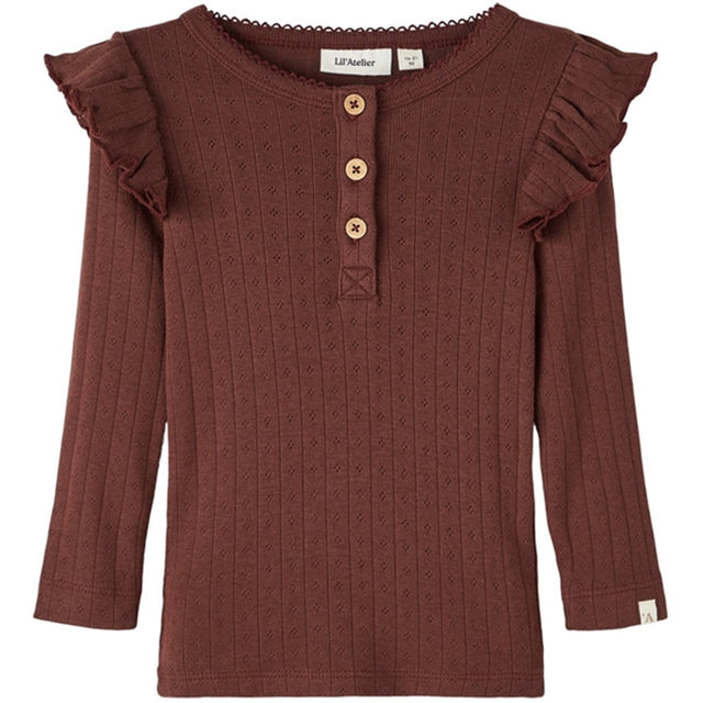 Lil'Atelier Rum Raisin Rachel Slim Bluse