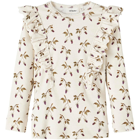 Lil'Atelier Turtledove/Berry Gaya Slim Bluse