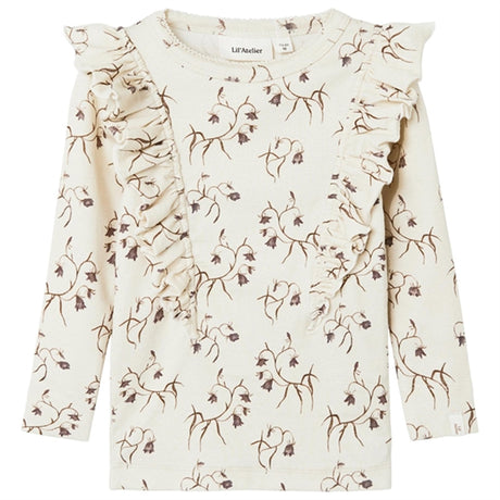 Lil'Atelier Turtledove/Flower Gaya Slim Bluse