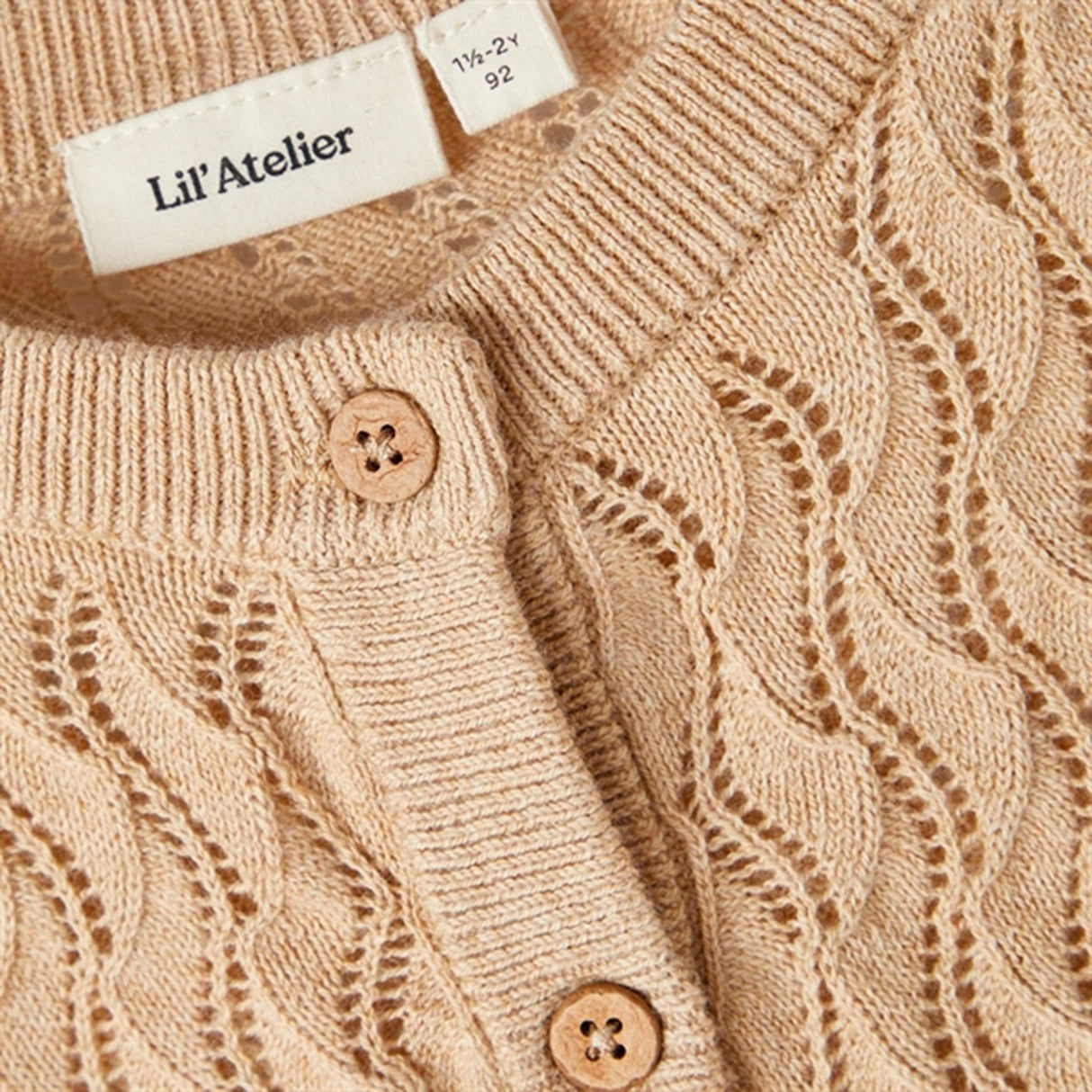 Lil'Atelier Warm Sand Nina Loose Strik Cardigan 4