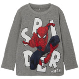 Name it Grey Melange Journey Spiderman Bluse