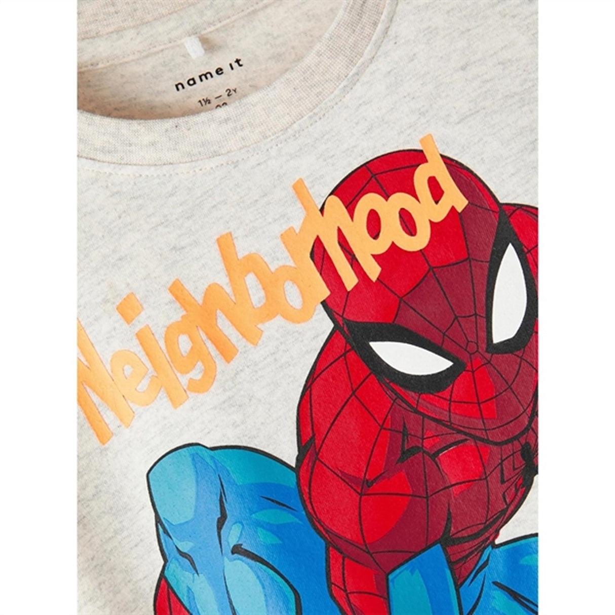 Name it Light Grey Melange Malfi Spiderman T-Shirt 2