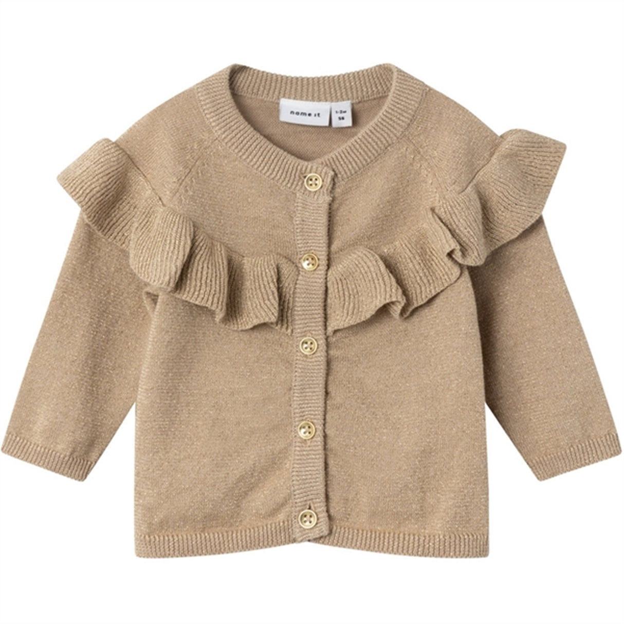 Name it Oxford Tan Resine Strik Cardigan