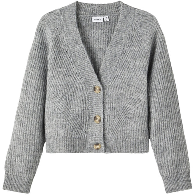 Name it Grey Melange Seranne Strik Cardigan