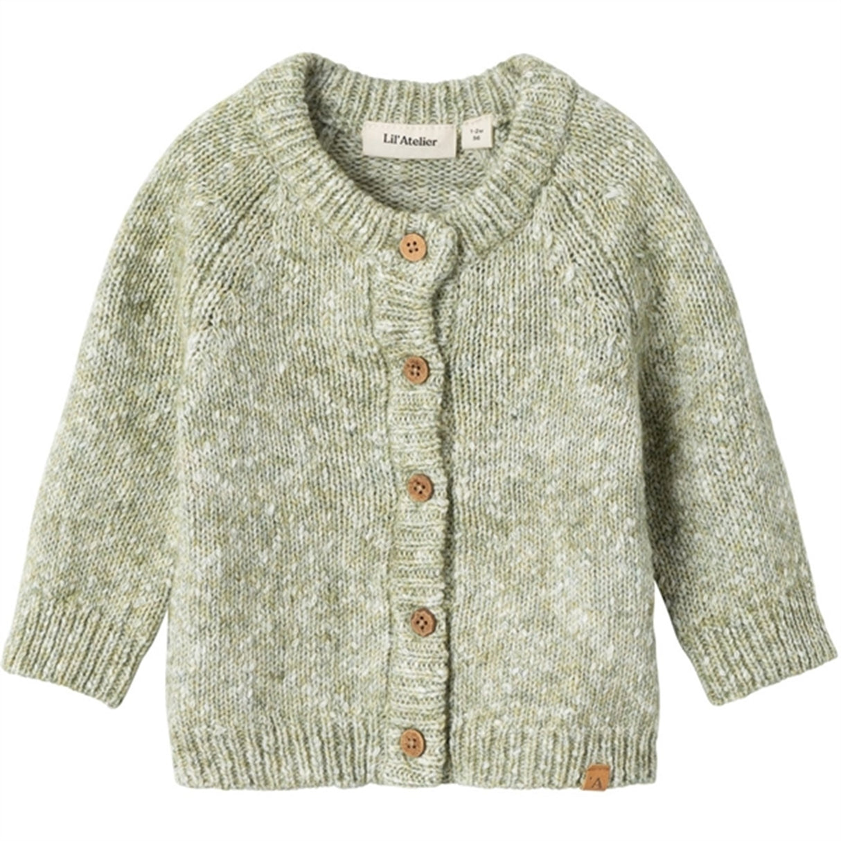 Lil'Atelier Loden Green / Melange Solvej Strik Cardigan