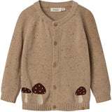 Lil'Atelier Warm Sand Melange Galto Strik Cardigan