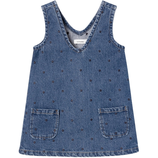 Lil'Atelier Medium Blue Denim Rey Denim Spencer Kjole