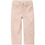 Name it Sepia Rose Floral Rose Straight Twill Bukser