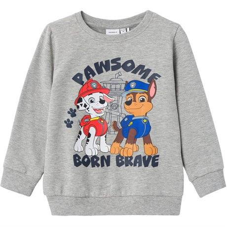 Name it Grey Melange Angus Paw Ptrol Sweatshirt