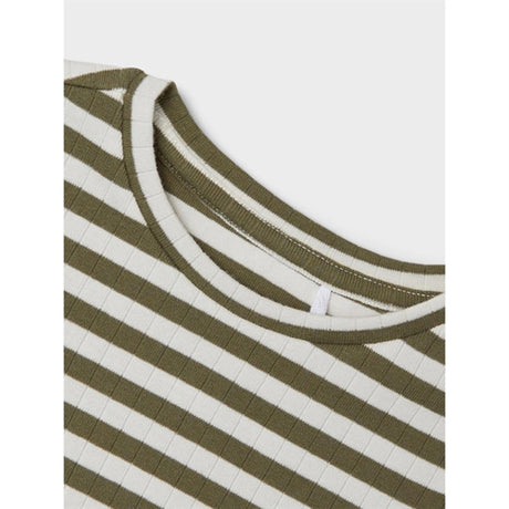 Name it Deep Lichen Green Suraja Slim Bluse Stripe Noos 2