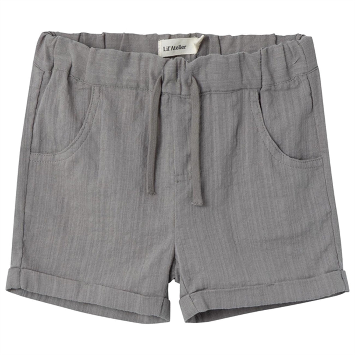 Lil'Atelier Frost Gray Hessa Loose Shorts