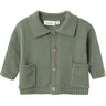 Lil'Atelier Agave Green Theo Loose Strik Cardigan