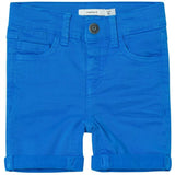 Name it Electric Blue Lemonade Silas Isak Twill Shorts